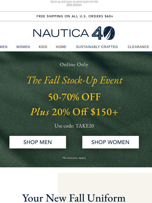 🏃 HURRY! Extra 20% off $150+ ends tomorrow!