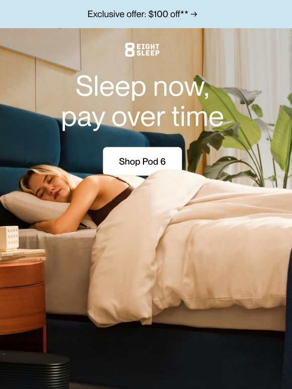 As low as $63/month for better sleep