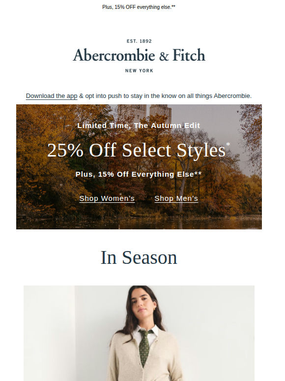 The Autumn Edit | 25% OFF select styles*