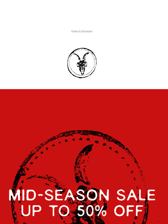 Now On: Up To 50% Off Mid-Season Sale
