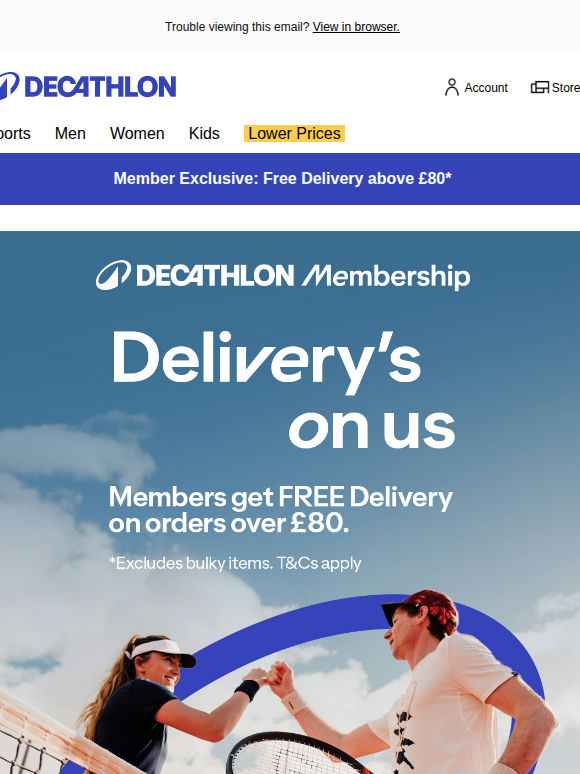 Member Exclusive: FREE delivery when you spend £80+ on your gear!