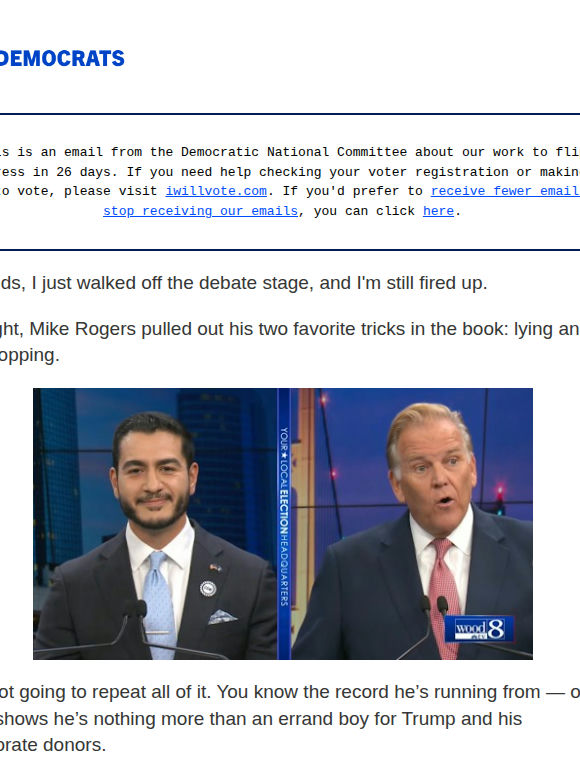 I just walked off the debate stage