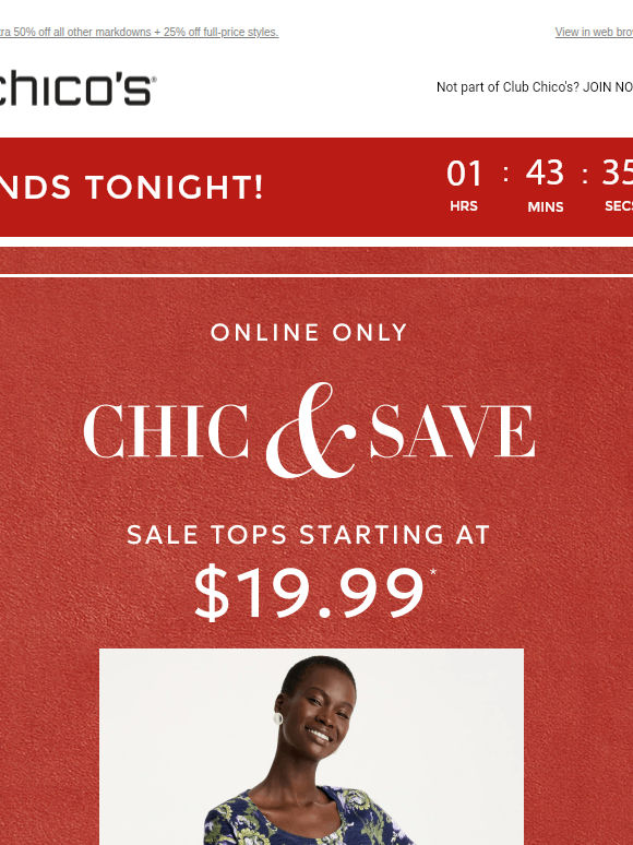 Drop everything: $19.99+ sale tops FINAL HOURS