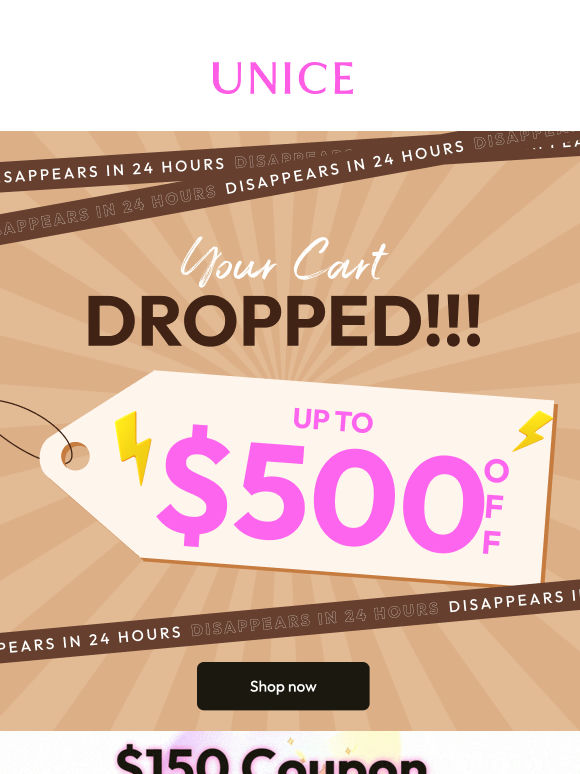 Congrats! Your $500 Coupons Have Been Delivered
