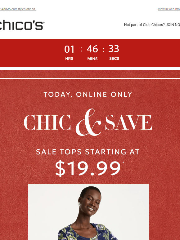 Today-Only Tops $19.99+?! Plus, an EXTRA 50% off markdowns 🎉