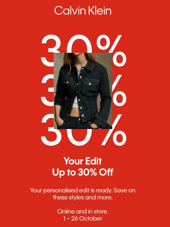 Your Edit: Up to 30% Off