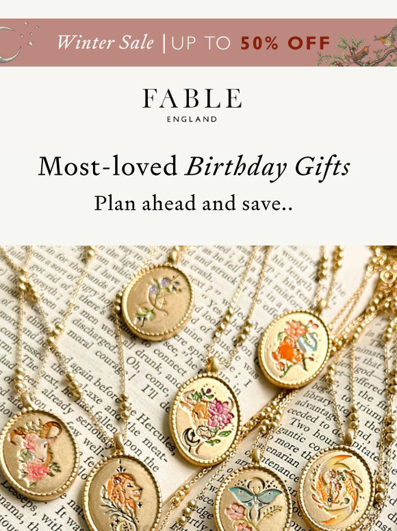 The perfect birthday gift? 🎁 Up to 50% OFF