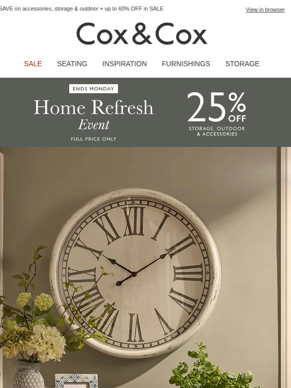 Ends Monday - 25% OFF your January style reset