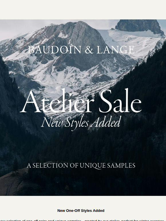 Last Style Drop to the Atelier Sale