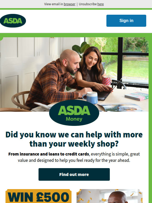 Give your finances a fresh start with Asda Money