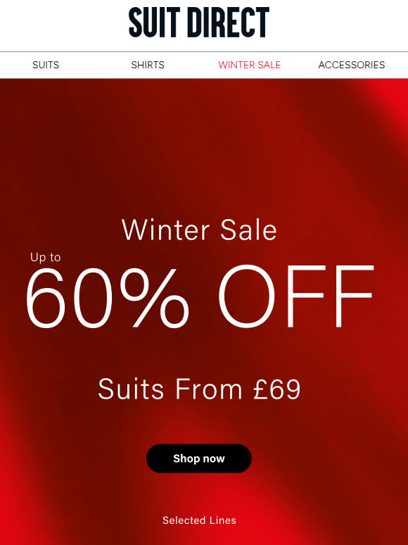 Suits you need, from £69