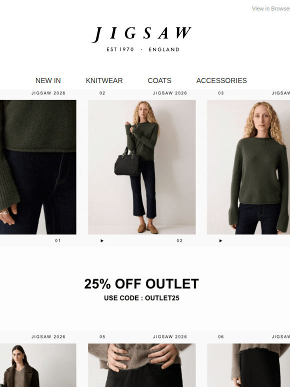 The Outlet: extra 25% off