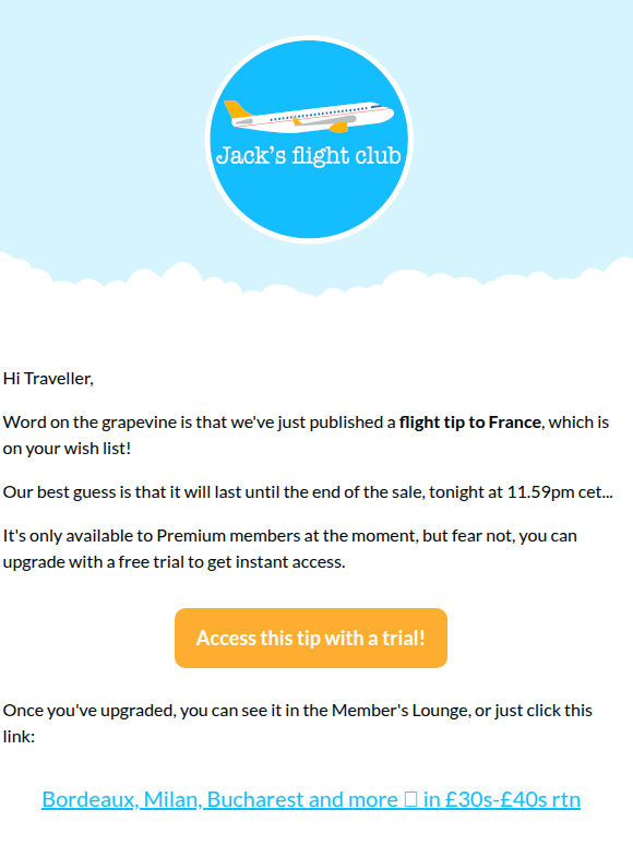 We found a flight to somewhere on your wish list 👀