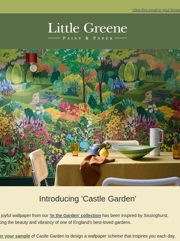 Introducing our 'Castle Garden' wallpaper...