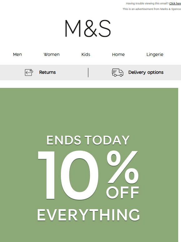 Ends today: 10% off everything 🏃