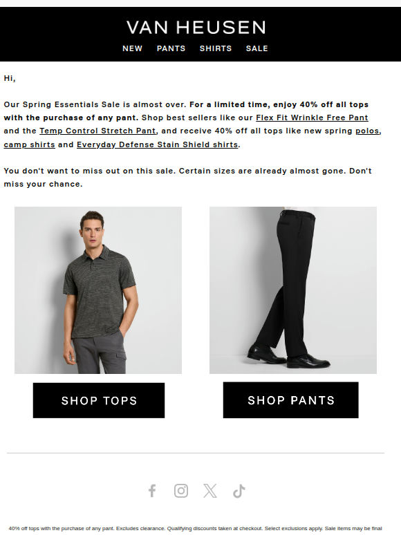 ENDS SOON → 40% OFF TOPS