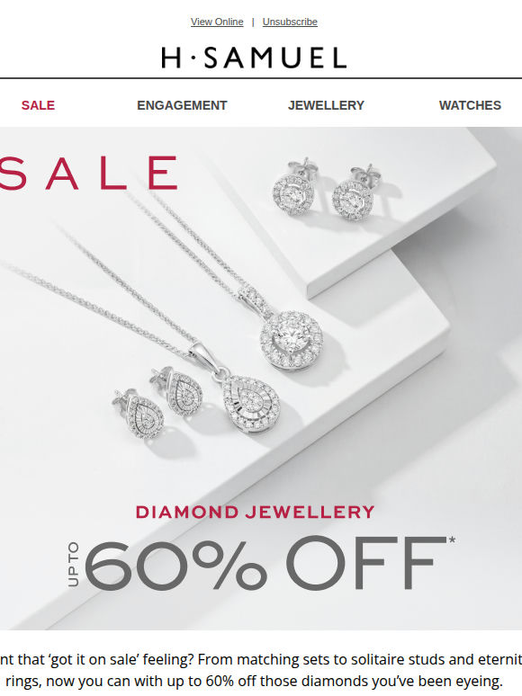 Diamonds up to 60% off