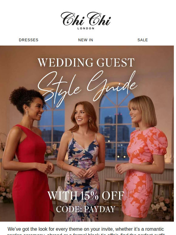 Wedding guest outfits - now with 15% off 🤍
