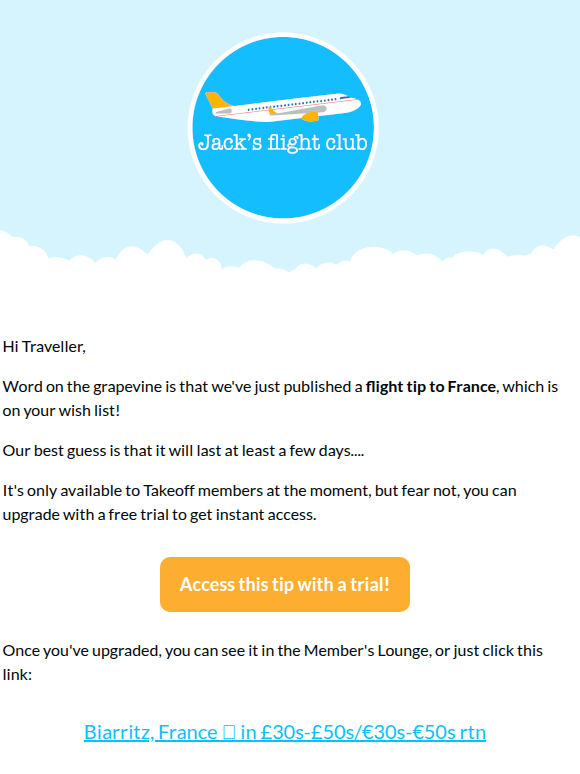 We found a flight to somewhere on your wish list 👀