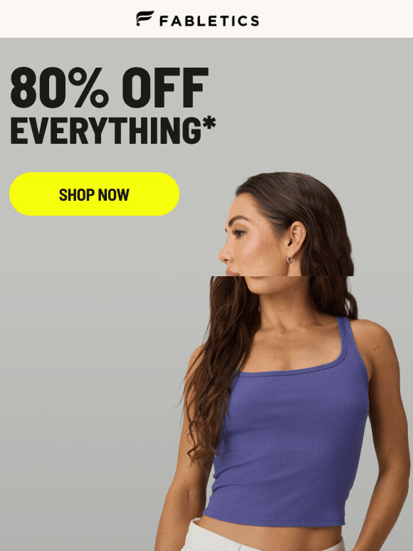 80% OFF EVERYTHING* (There’s More…) 💜