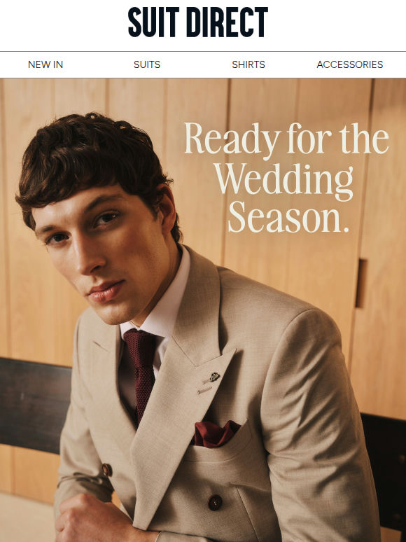Get suit ready for wedding season.