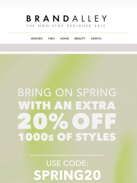 It’s spring. It’s an extra 20% off