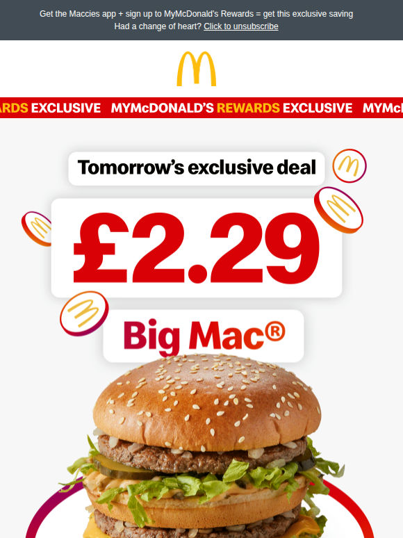 Big Mac® for just £2.29?! 🤯 
