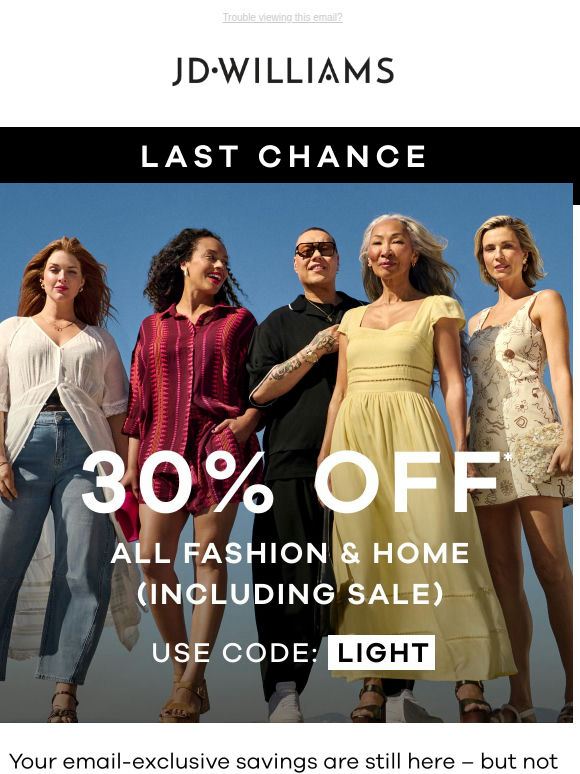Ends soon  : 30% off including sale!