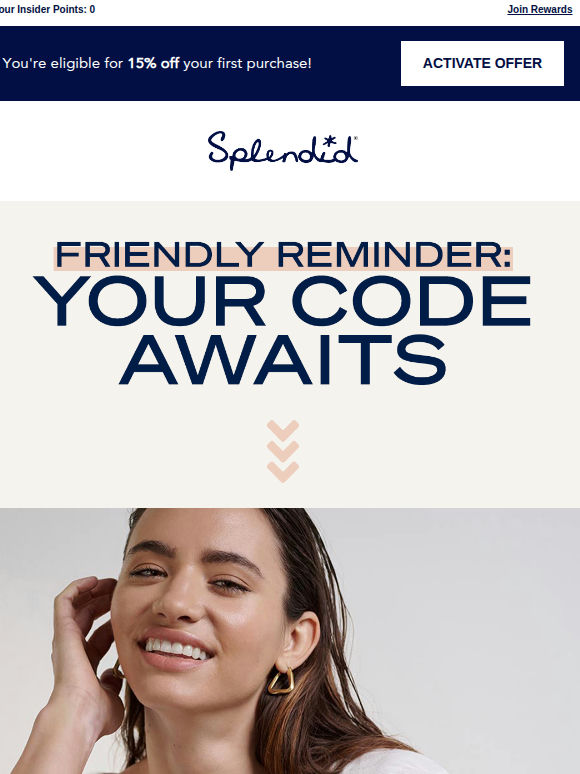 Treat yourself today: Take 15% off your order