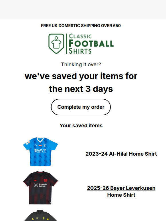 Hold on to your kit  - it’s still here! 🏆