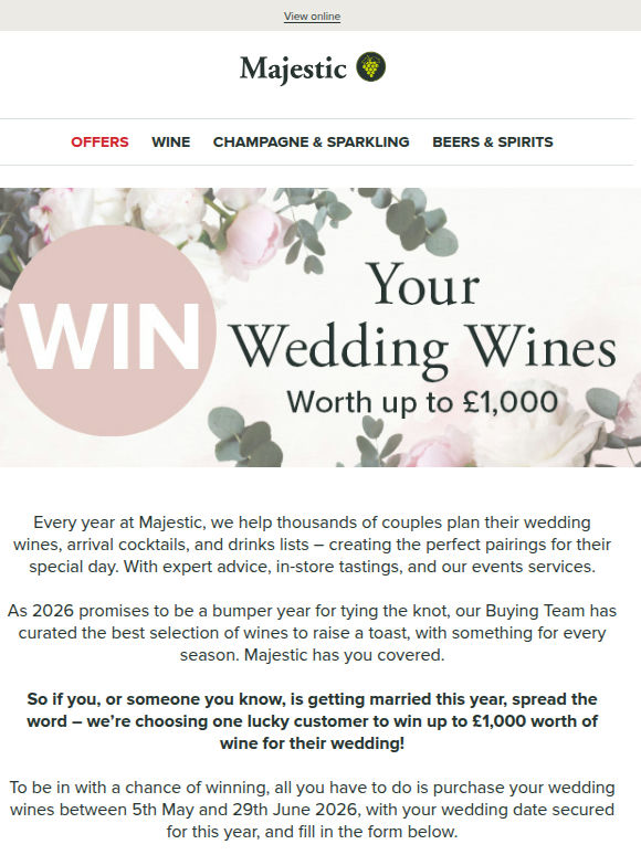 WIN Your Wedding Wines