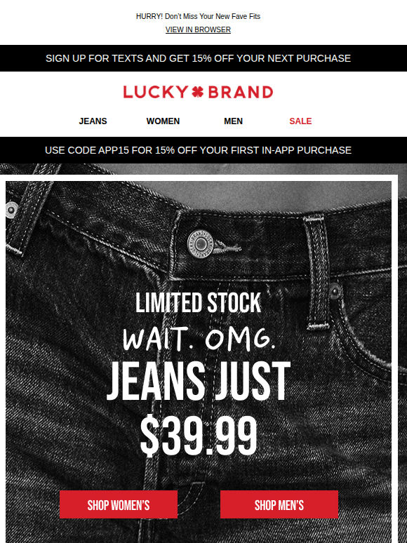 $39.99 Denim—SELLING FAST!