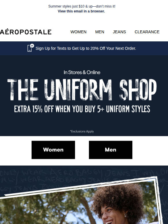 TRENDING: Extra 15% Off 5+ Uniform Styles📚