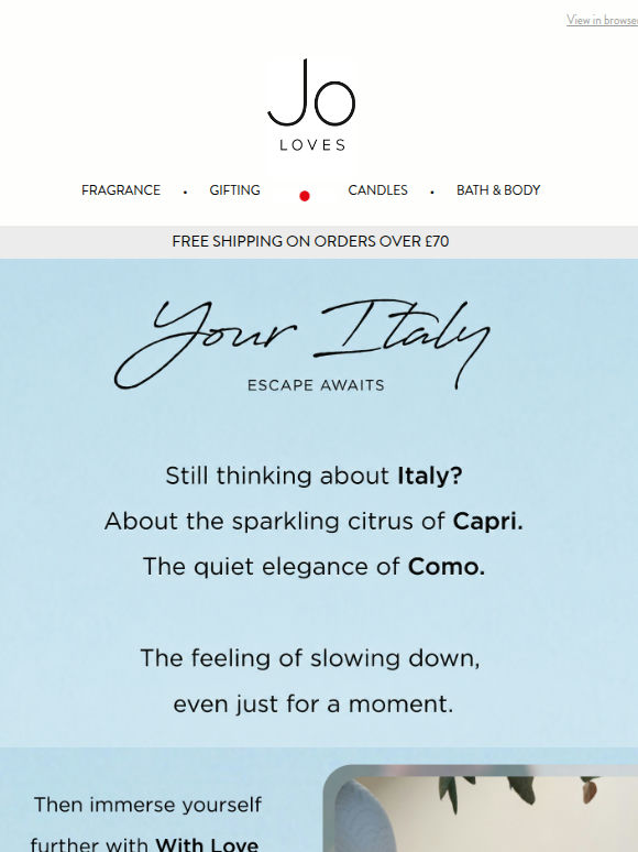 Still Dreaming of Italy?