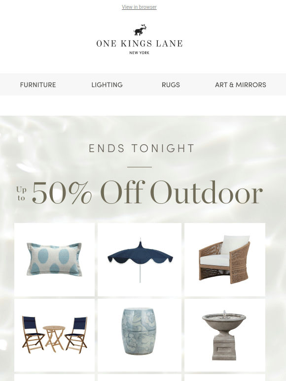 🚨 Ends Tonight — Up to 50% Off Outdoor