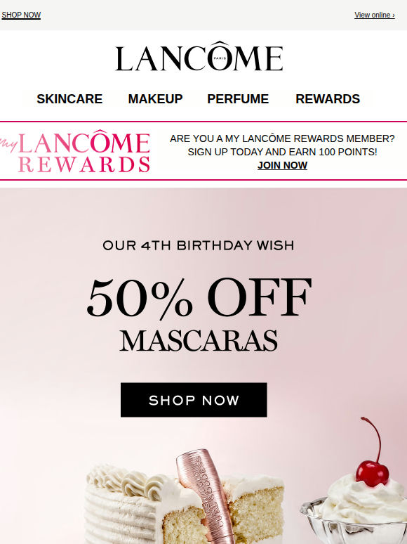 Our 4th Birthday Wish: 50% OFF Mascaras 🍰