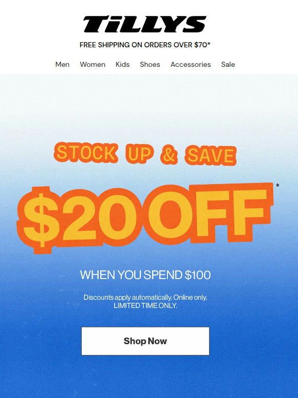 🤑Hours Left: $20 OFF!!!