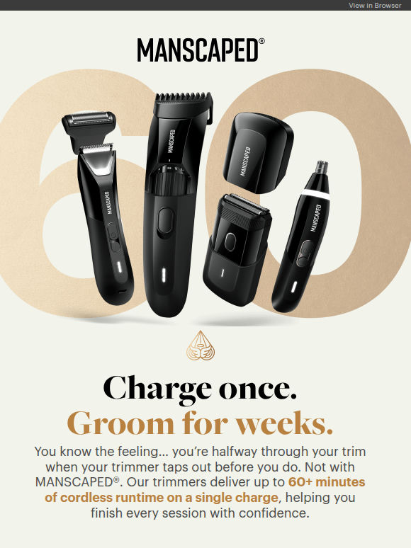 Charge Less. Groom More.