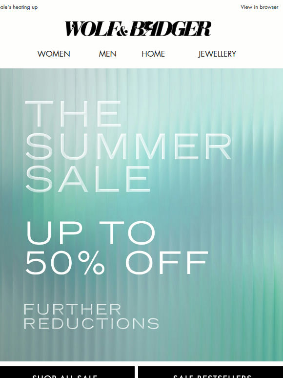 FURTHER REDUCTIONS | SHOP UP TO 50% OFF