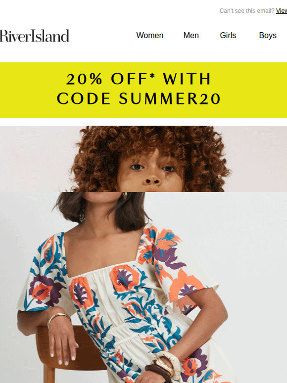 20% OFF*. Exclusively for you.