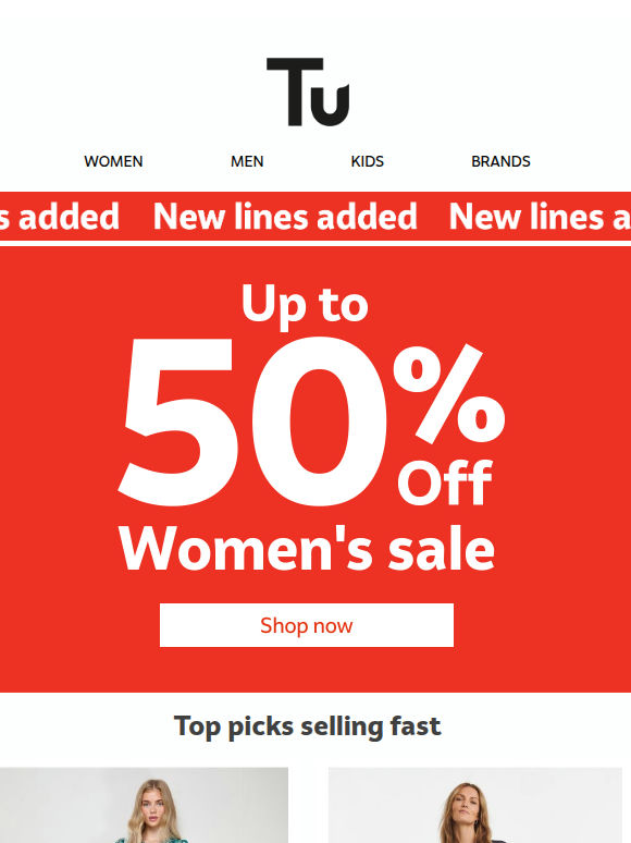 🏷️More styles added… up to 50% off Womenwear