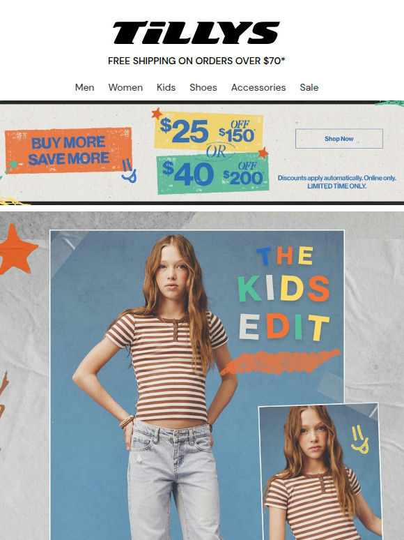 Kids Edit + $40 Off Buy More Save More