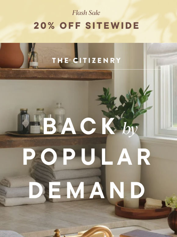 Sold-out favorites are back and 20% off