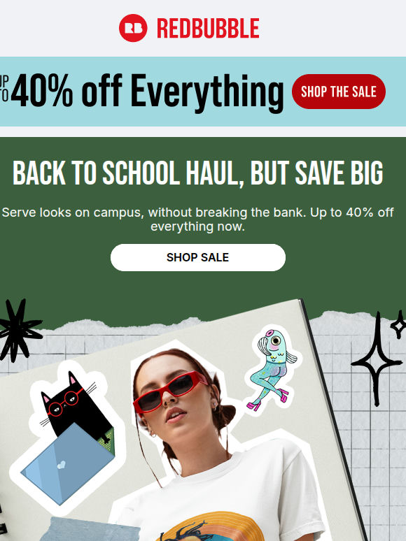 Sale's in Session: Up to 40% off Back to School