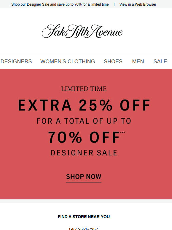Styles you love could be an extra 25% off