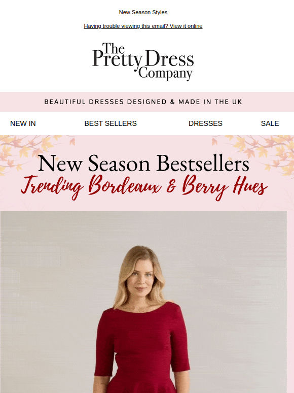 New Season Bestsellers | Trending Bordeaux and Berry hues 🍂.