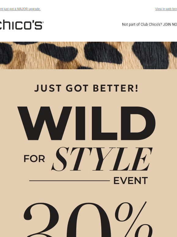 Wilder than before: 30% OFF (!!)