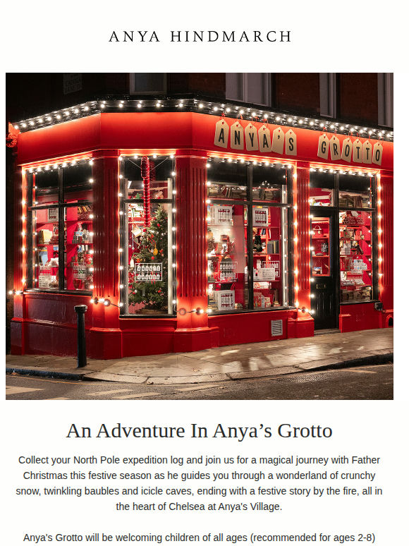 Book now: Father Christmas at Anya’s Grotto