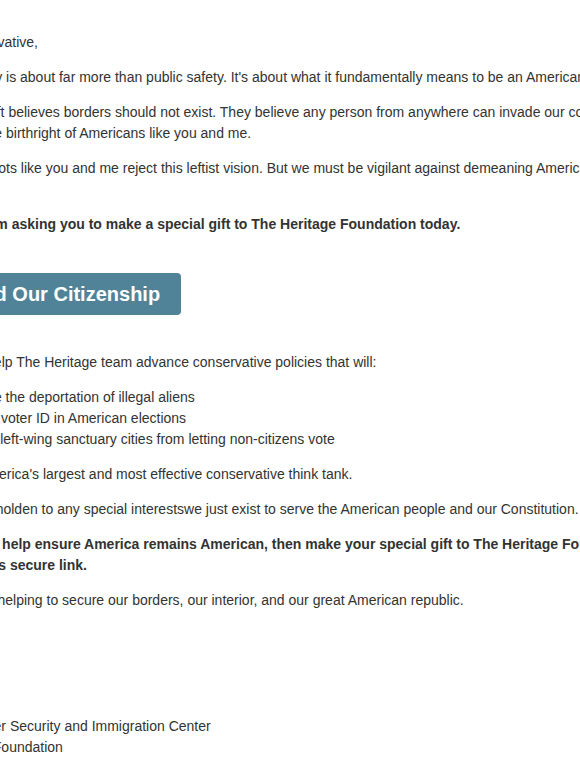 Don't let illegals steal your birthright