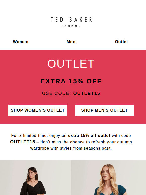 Extra 15% Off Outlet